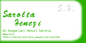 sarolta henczi business card